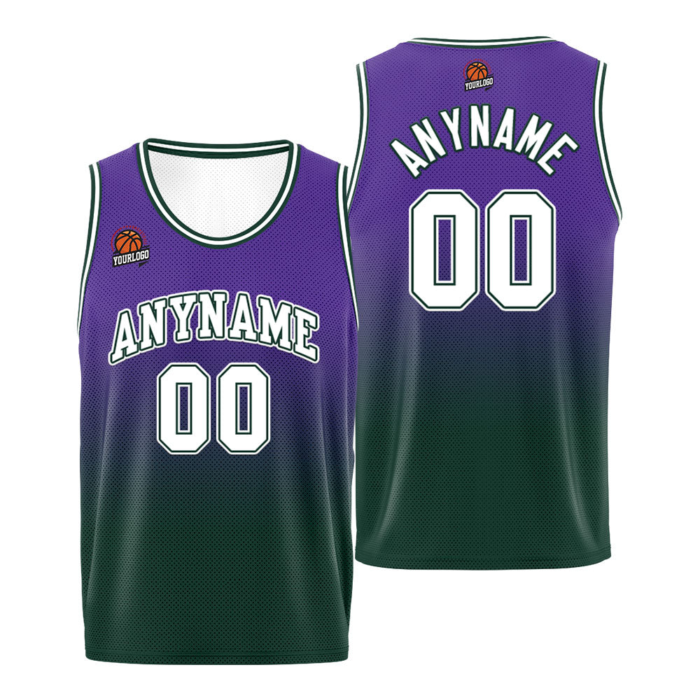 Custom Basketball Jersey Personalized Stitched Team Name Number Logo Green&Cream enthsush