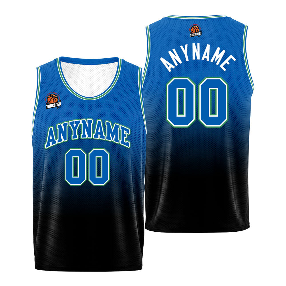 Custom Basketball Jersey Personalized Stitched Team Name Number Logo Blue&Navy enthsush