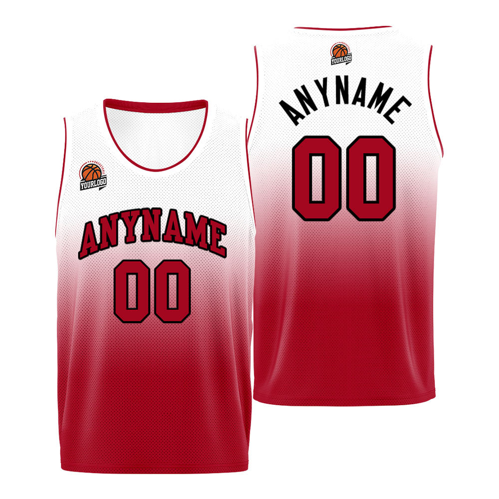 Custom Basketball Jersey Personalized Stitched Team Name Number Logo Black&Red enthsush