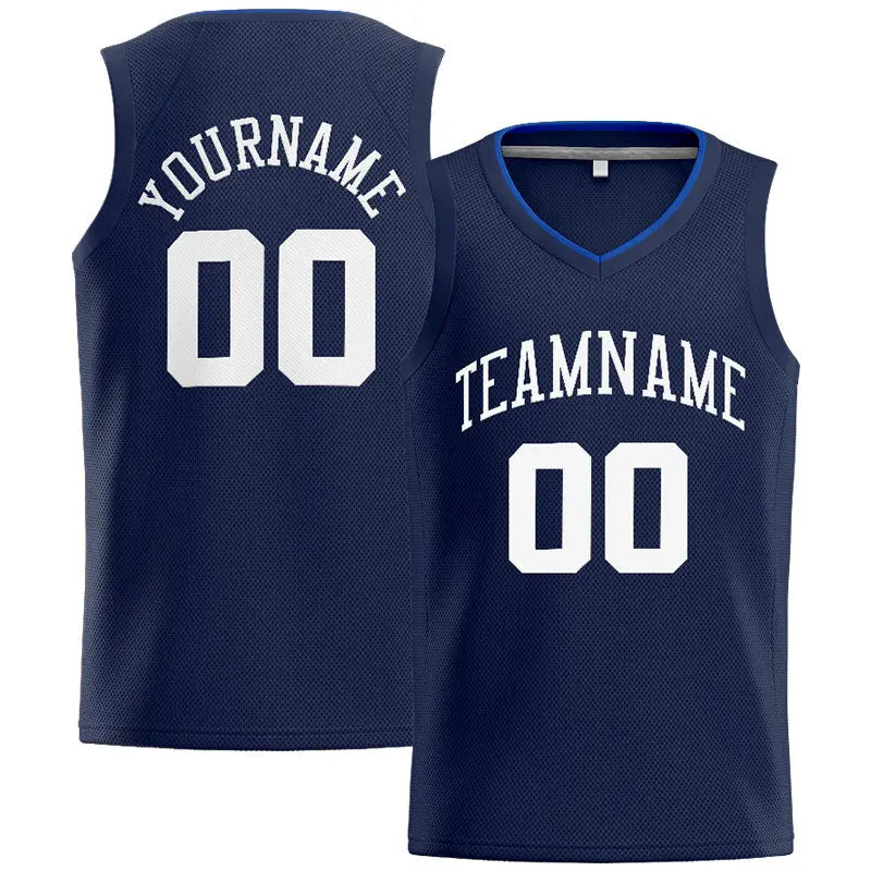 Custom Stitched Basketball Jersey for Men, Women And Kids Navy-White-Royal enthsush
