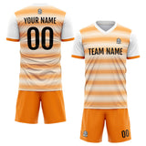 Custom Soccer Jerseys for Men Women Personalized Soccer Uniforms for Adult and Kid White-Orange