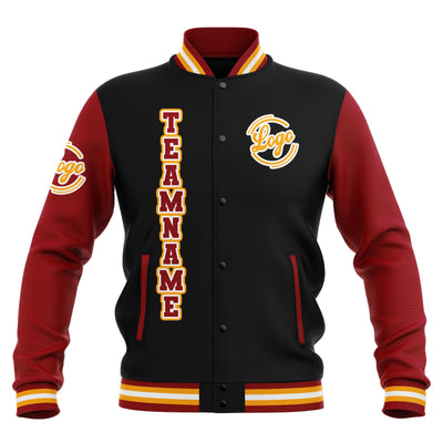 Custom Black Red Yellow Waterproof Varsity Jackets Personalized Stitched Name Number Logo to Letterman Jackets enthsush