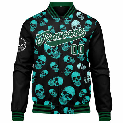 Custom Varsity Jacket Letterman jacket for Men, Women and Youth Dark Green enthsush