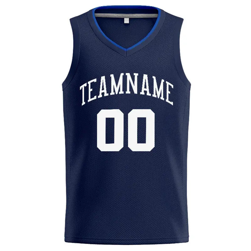 Custom Stitched Basketball Jersey for Men, Women And Kids Navy-White-Royal enthsush