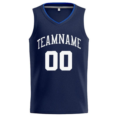 Custom Stitched Basketball Jersey for Men, Women And Kids Navy-White-Royal enthsush
