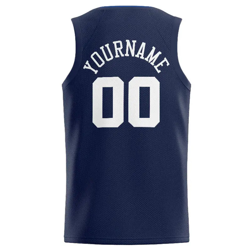 Custom Stitched Basketball Jersey for Men, Women And Kids Navy-White-Royal enthsush