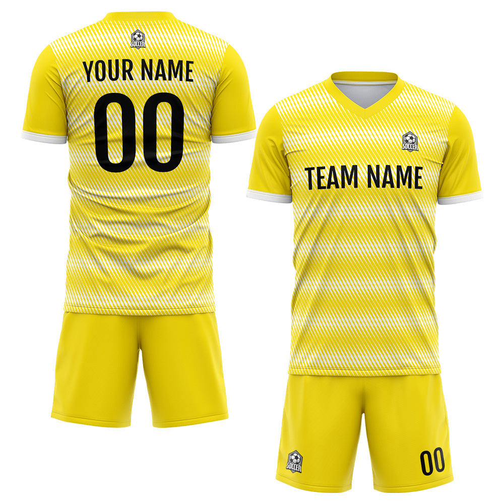 Custom Soccer Jerseys for Men Women Personalized Soccer Uniforms for Adult and Kid Yellow enthsush