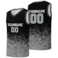 Custom basketball jersey for men and women. Stitched and printed name, number and logo Black&Gray enthsush