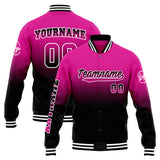 Custom Gradient Varsity Jacket Letterman jacket for Men, Women and Youth Rose&Black