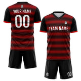 Custom Soccer Jerseys for Men Women Personalized Soccer Uniforms for Adult and Kid Black-Red