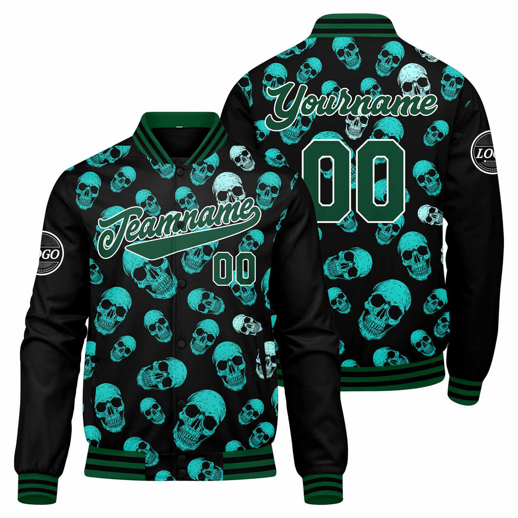 Custom Varsity Jacket Letterman jacket for Men, Women and Youth Dark Green enthsush