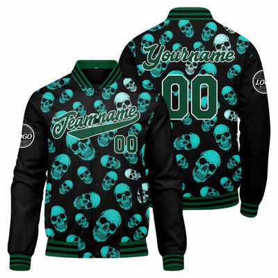 Custom Varsity Jacket Letterman jacket for Men, Women and Youth Dark Green enthsush