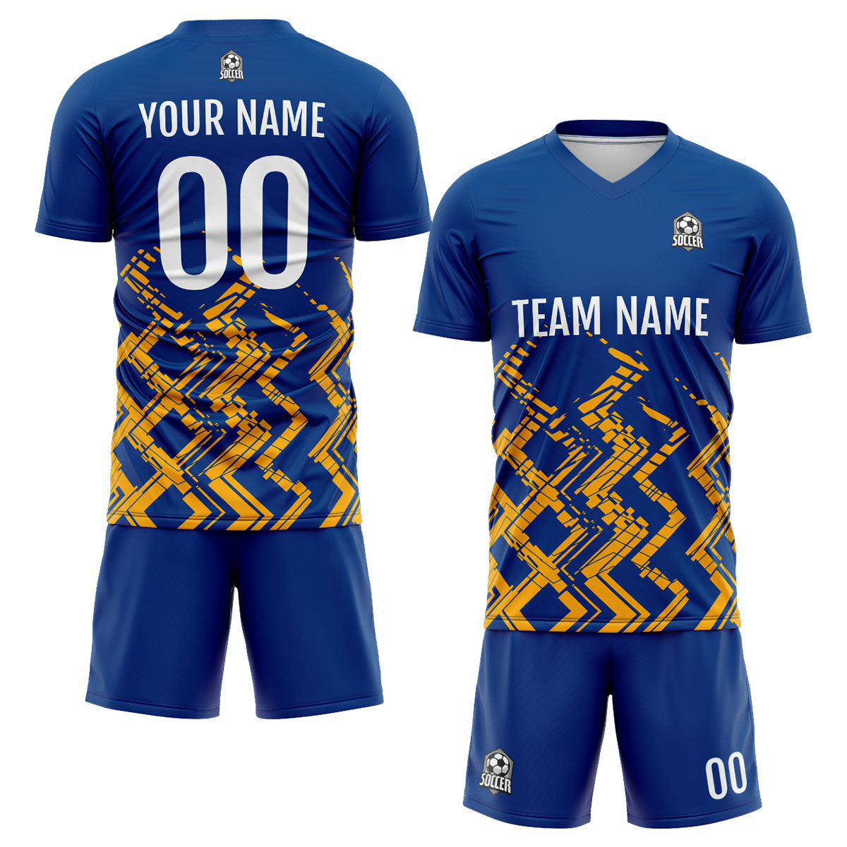 Custom Blue Orange Soccer Jerseys for Men Women Personalized Soccer Uniforms for Adult and Kid enthsush