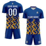 Custom Blue Orange Soccer Jerseys for Men Women Personalized Soccer Uniforms for Adult and Kid