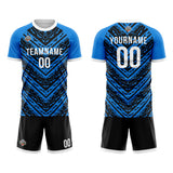 Custom Soccer Jerseys for Men Women Personalized Soccer Uniforms for Adult and Kid Black-Blue