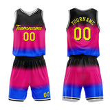 Custom Basketball Jersey Uniform Suit Printed Your Logo Name Number Gradient-Hot Pink