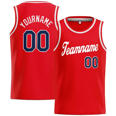Custom Stitched Basketball Jersey for Men, Women And Kids Red-White-Navy enthsush