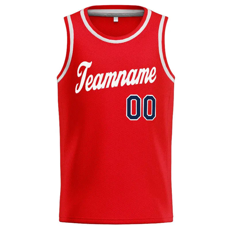 Custom Stitched Basketball Jersey for Men, Women And Kids Red-White-Navy enthsush