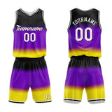 Custom Basketball Jersey Uniform Suit Printed Your Logo Name Number Gradient-Purple