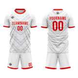 Custom Soccer Jerseys for Men Women Personalized Soccer Uniforms for Adult and Kid White-Red