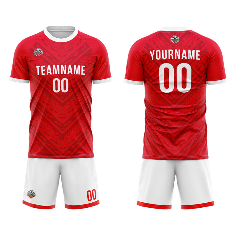 Custom Soccer Jerseys for Men Women Personalized Soccer Uniforms for Adult and Kid Red-White