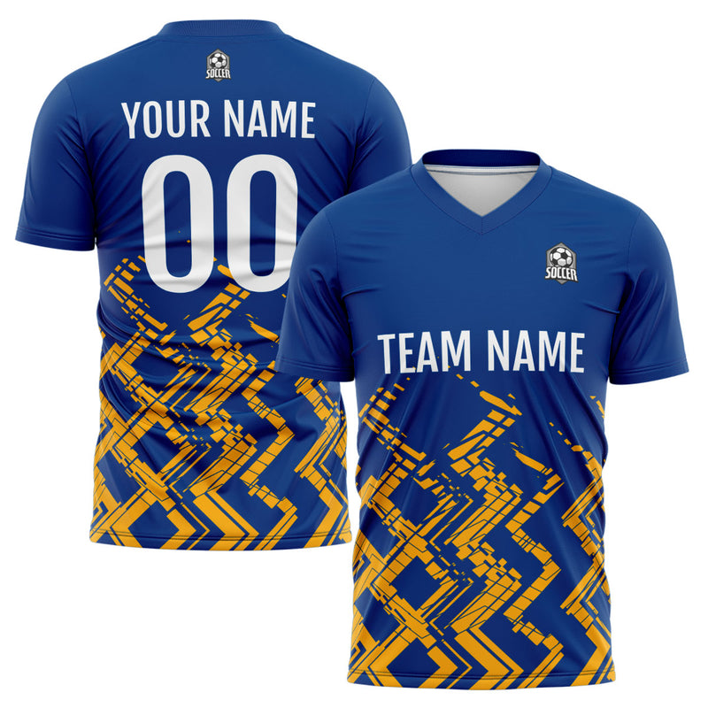 Custom Blue Orange Soccer Jerseys for Men Women Personalized Soccer Uniforms for Adult and Kid