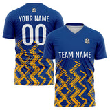 Custom Blue Orange Soccer Jerseys for Men Women Personalized Soccer Uniforms for Adult and Kid