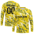 Custom Basketball Soccer Football Shooting Long T-Shirt for Adults and Kids Yellow enthsush