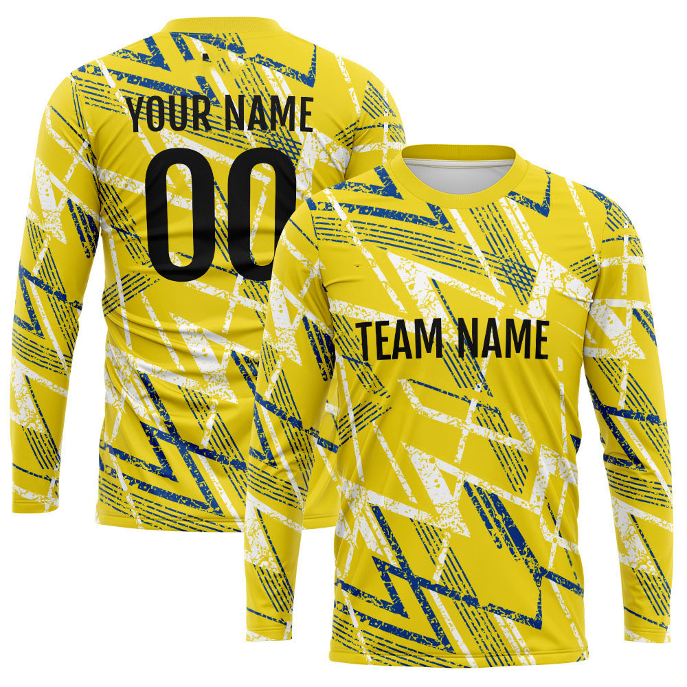 Custom Basketball Soccer Football Shooting Long T-Shirt for Adults and Kids Yellow enthsush