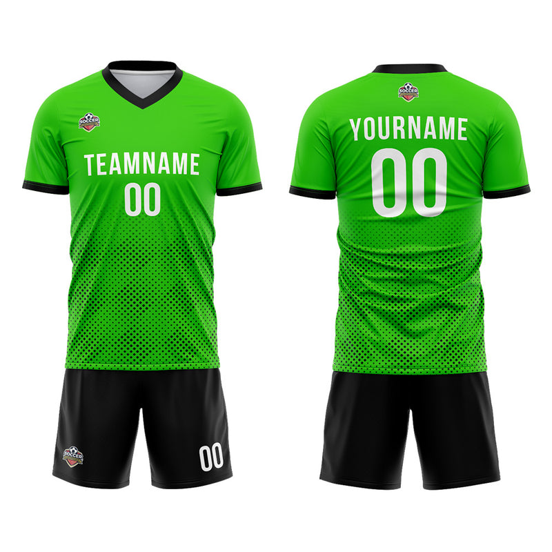 Custom Soccer Jerseys for Men Women Personalized Soccer Uniforms for Adult and Kid Green-Black