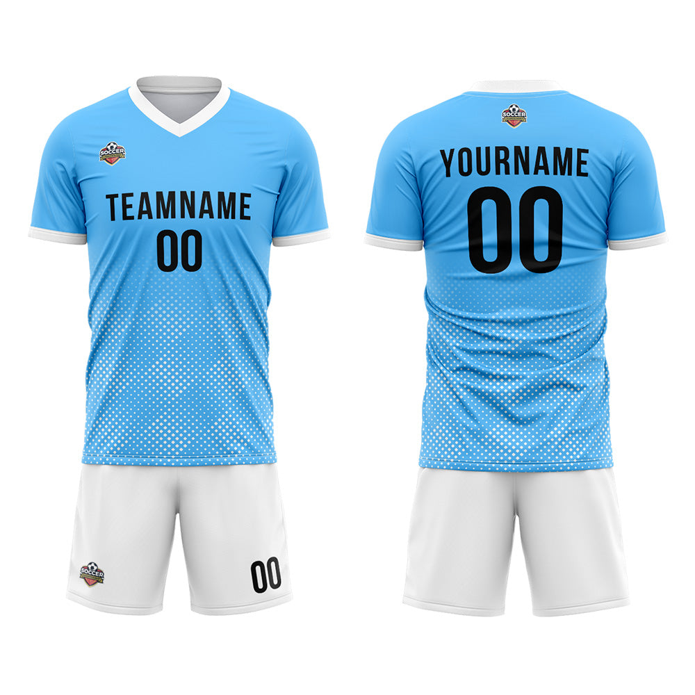Custom Soccer Jerseys for Men Women Personalized Soccer Uniforms for Adult and Kid Blue-White enthsush