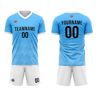 Custom Soccer Jerseys for Men Women Personalized Soccer Uniforms for Adult and Kid Blue-White enthsush