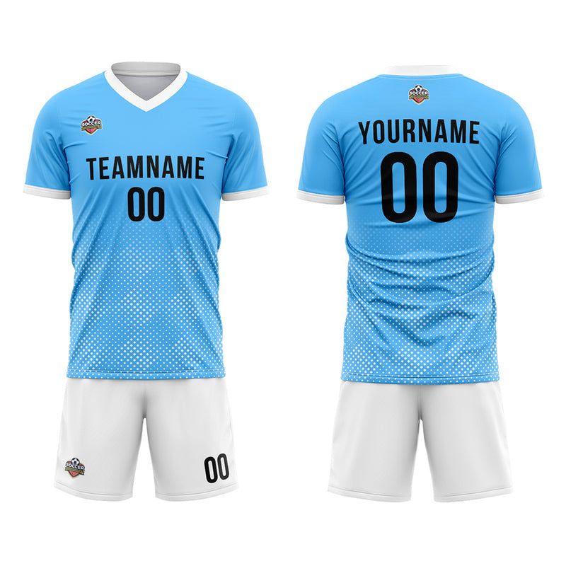 Custom Soccer Jerseys for Men Women Personalized Soccer Uniforms for Adult and Kid Blue-White