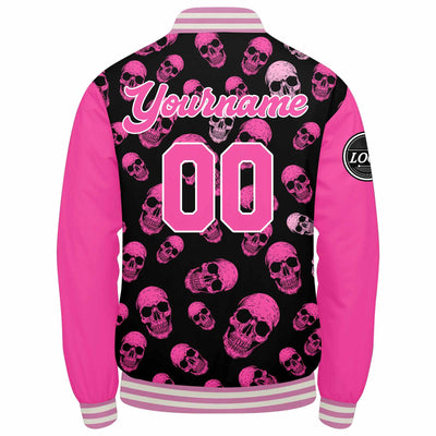 Custom Varsity Jacket Letterman jacket for Men, Women and Youth Pink enthsush