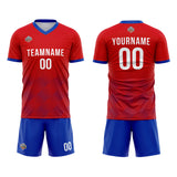 Custom Soccer Jerseys for Men Women Personalized Soccer Uniforms for Adult and Kid Red-Blue