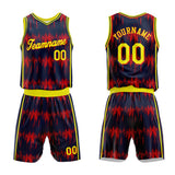 Custom Basketball Jersey Uniform Suit Printed Your Logo Name Number Acoustic wave-Navy