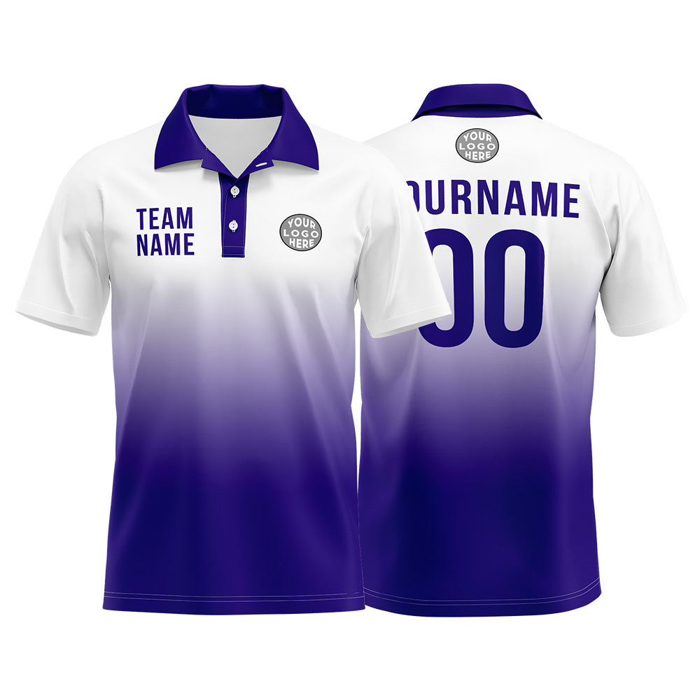 Custom Purple Football Polo Shirts Add Your Unique Logo/Name/Number enthsush