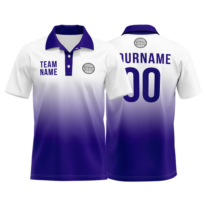 Custom Purple Football Polo Shirts Add Your Unique Logo/Name/Number