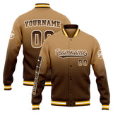 Custom Gradient Varsity Jacket Letterman jacket for Men, Women and Youth Brown