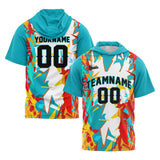 Custom Aqua Sleeve Hoodies for Men Women Shirts with Hoods Printed Name Logo