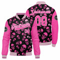Custom Varsity Jacket Letterman jacket for Men, Women and Youth Pink enthsush