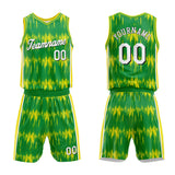 Custom Basketball Jersey Uniform Suit Printed Your Logo Name Number Acoustic wave-Green