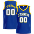 Custom Stitched Basketball Jersey for Men, Women And Kids Royal-White-Yellow enthsush