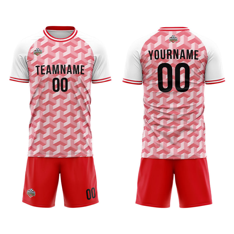 Custom Soccer Jerseys for Men Women Personalized Soccer Uniforms for Adult and Kid Red-White
