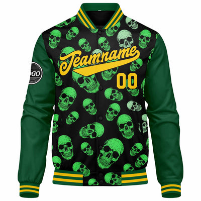 Custom Varsity Jacket Letterman jacket for Men, Women and Youth Green enthsush