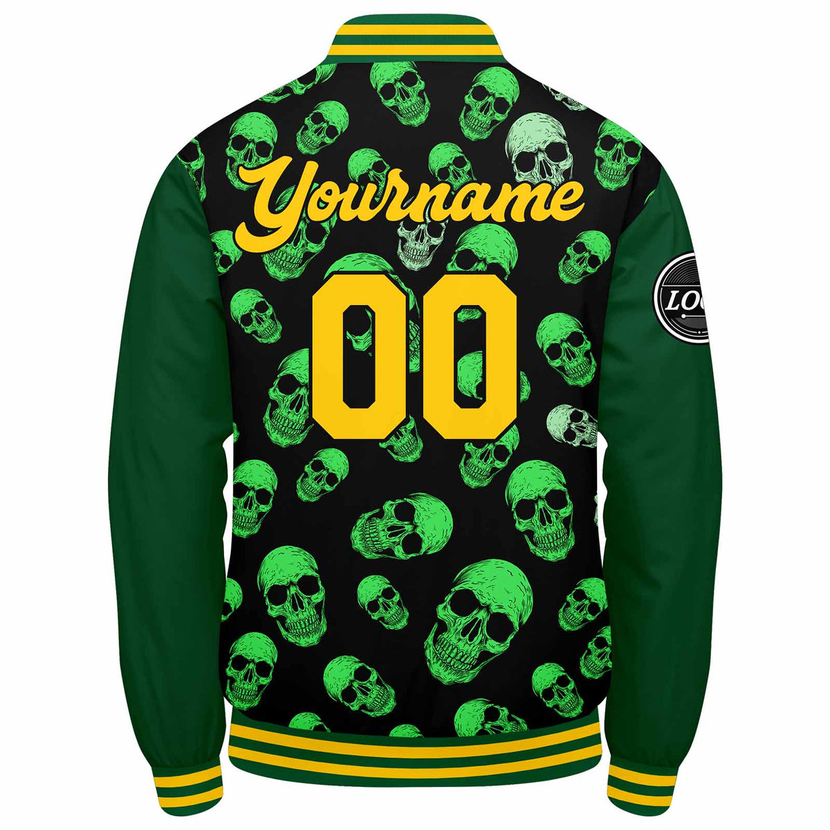 Custom Varsity Jacket Letterman jacket for Men, Women and Youth Green enthsush