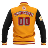 Custom Black Yellow Red Waterproof Varsity Jackets Personalized Stitched Name Number Logo to Letterman Jackets
