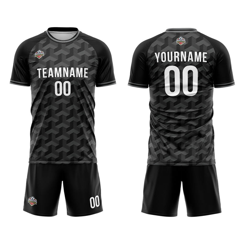 Custom Soccer Jerseys for Men Women Personalized Soccer Uniforms for Adult and Kid Black-Dark Gray