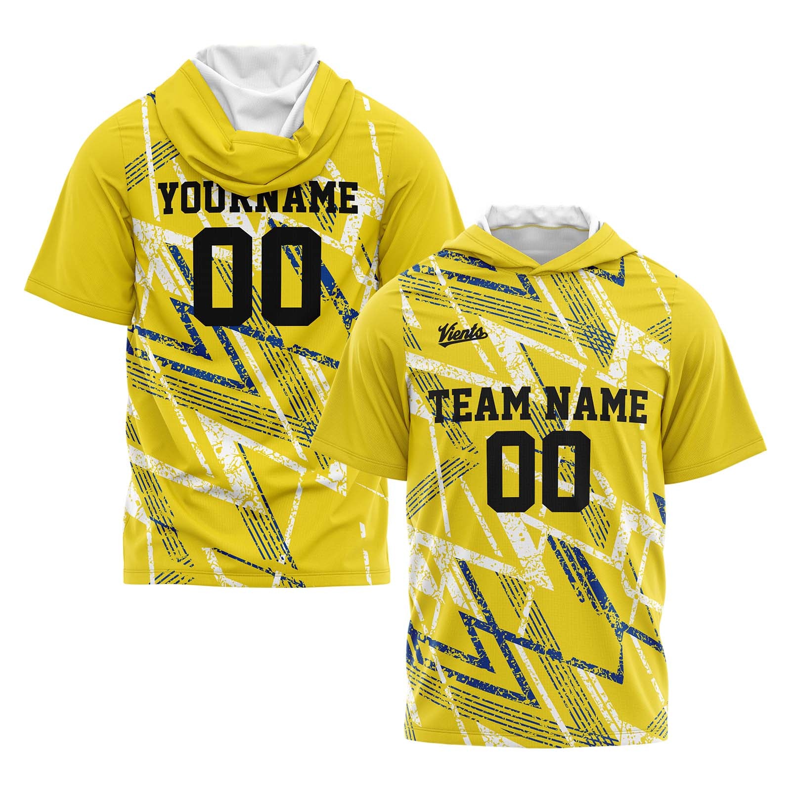 Custom Yellow Sleeve Hoodies for Men Women Shirts with Hoods Printed Name Logo enthsush