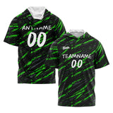 Custom Black Green Short Sleeve Hoodies for Men Women Shirts with Hoods Printed Name Logo